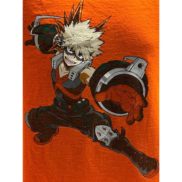 My Hero Academia Katsuki Bakugo T-Shirt Orange Size Small Funimation Anime Tee - Picture 2 of 7